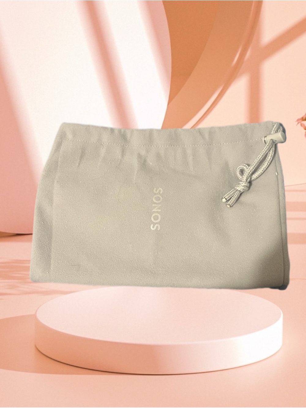 Sonos Light Gray Drawstring Bag